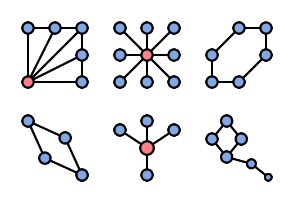 Network Pattern Filled Outline