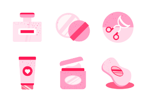 Pink cosmetics set