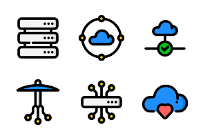 Servers & Clouds Colored