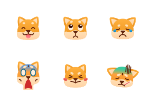 Shiba inu emoji Gradient - Doge Puppy