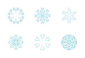 Snowflakes flat set