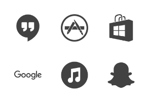 Social Media & Logos II Glyph