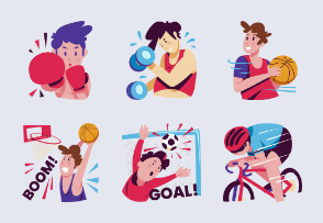 Sport and Exercise Stickers Pack