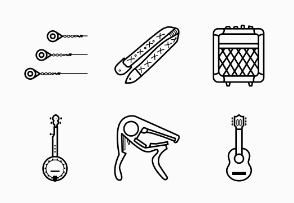 String instruments & accessories - outline version