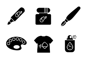 Stuff for painting and art in glyph style
