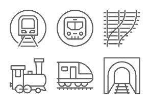 Train and Railways - Line set