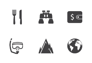Travel icon set