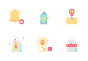 Web Store Without Outline Iconset